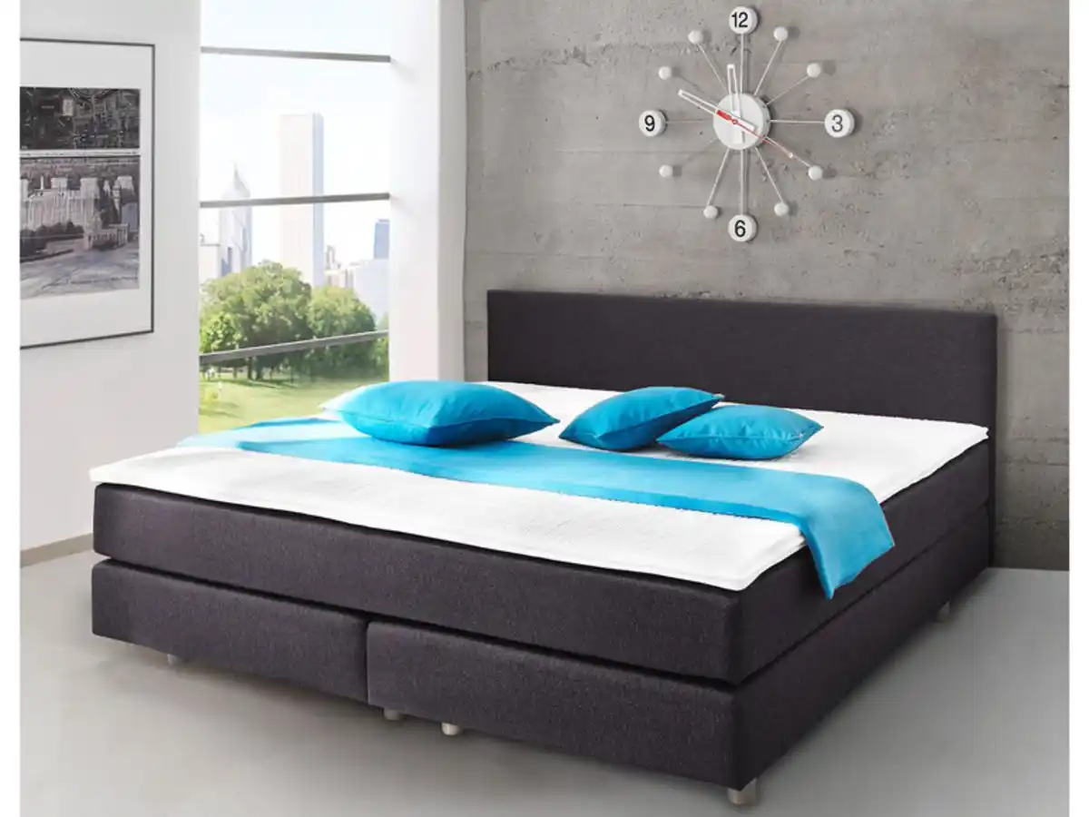 Bild 1 von SUN GARDEN Bett in Boxspringoptik »ADELAIDE«, mit Polsterung, Federkernmatratze und Topper,  3 cm