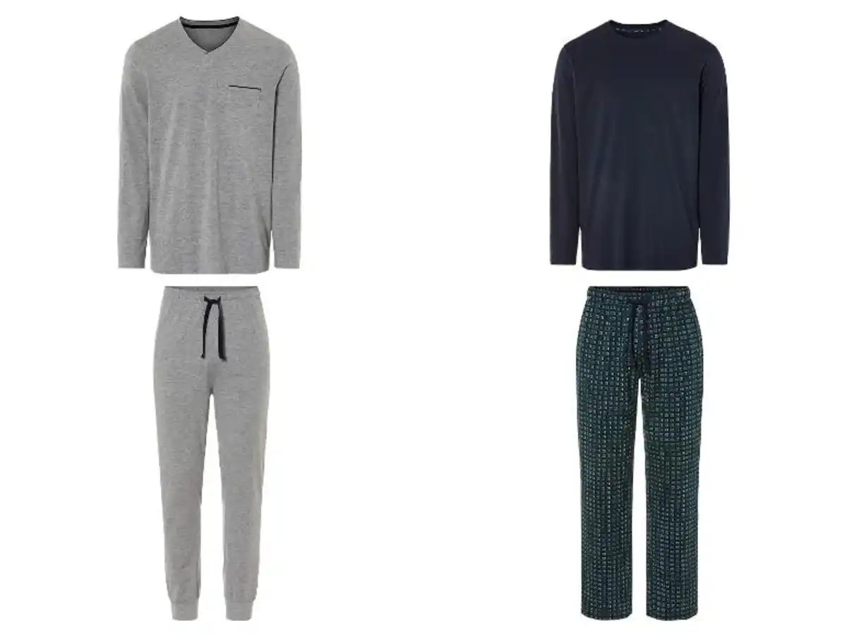 Bild 1 von LIVERGY® Herren Pyjama, mit Baumwolle