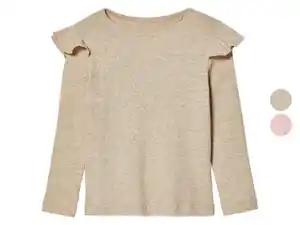 lupilu® Kinder Langarmshirt, mit Rüschen an Schultern