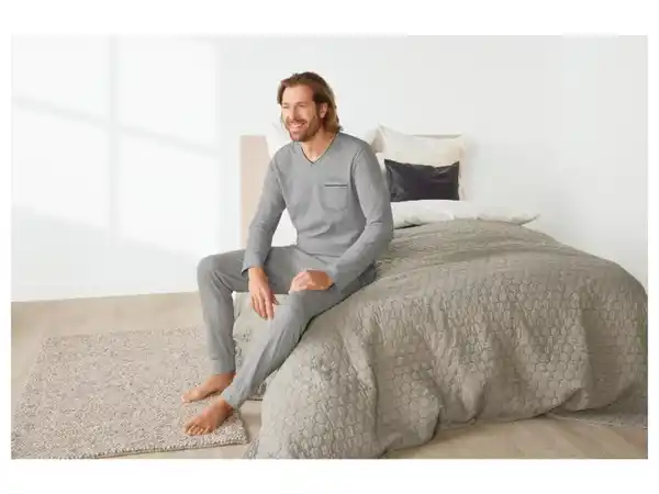 Bild 3 von LIVERGY® Herren Pyjama, mit Baumwolle