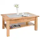 Bild 1 von Linea Natura Couchtisch, Buche, Holz, Glas, Kernbuche, vollmassiv, 1 Schubladen, rechteckig, eckig, 70x45x110 cm, Stauraum, Wohnzimmer, Wohnzimmertische, Couchtische, Glas-Couchtische