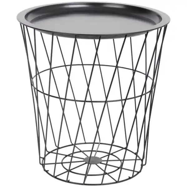 Bild 3 von 2-in-1 Beistelltisch und Metallkorb