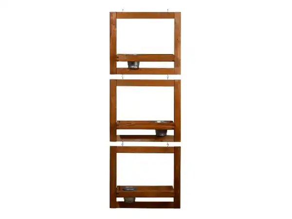 Bild 4 von dobar Pflanztreppe Set zum Hängen inkl. Zinktöpfe, braun