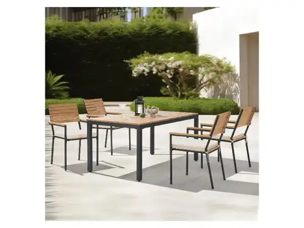 Bild 2 von Juskys Gartengarnitur »Rhodos«, aus Akazienholz, 5-teilig