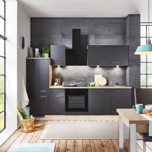 Küchenblock Milano Anthrazit/Eiche, Anthrazit, Dunkelgrau