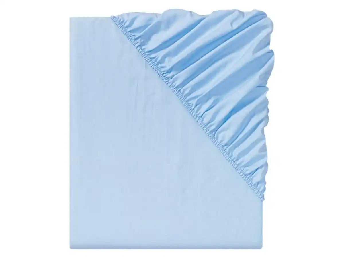 Bild 2 von LIVARNO home Perkal-Spannbettlaken, aus reiner Baumwolle, 140-160 x 200 cm