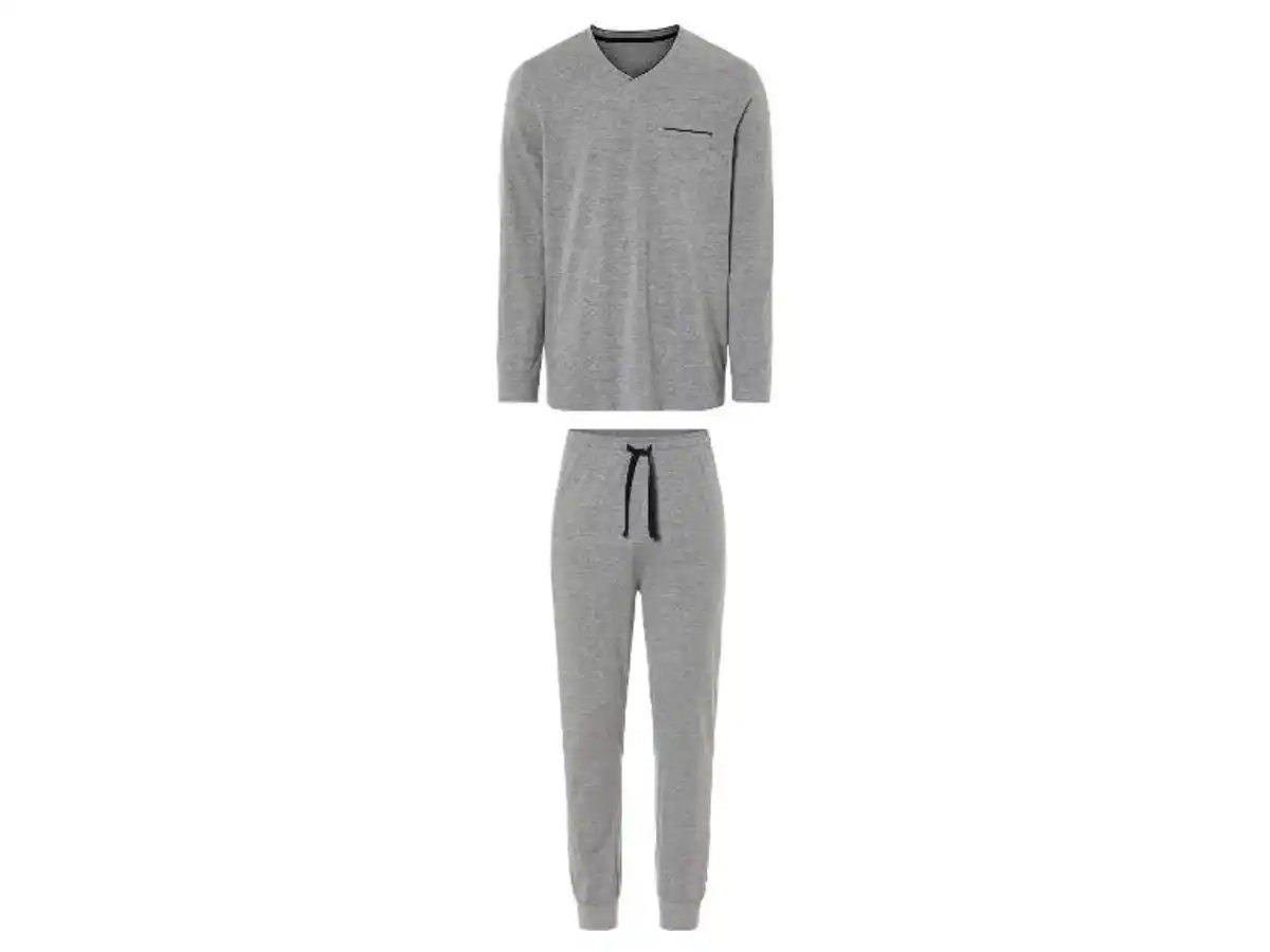 Bild 2 von LIVERGY® Herren Pyjama, mit Baumwolle