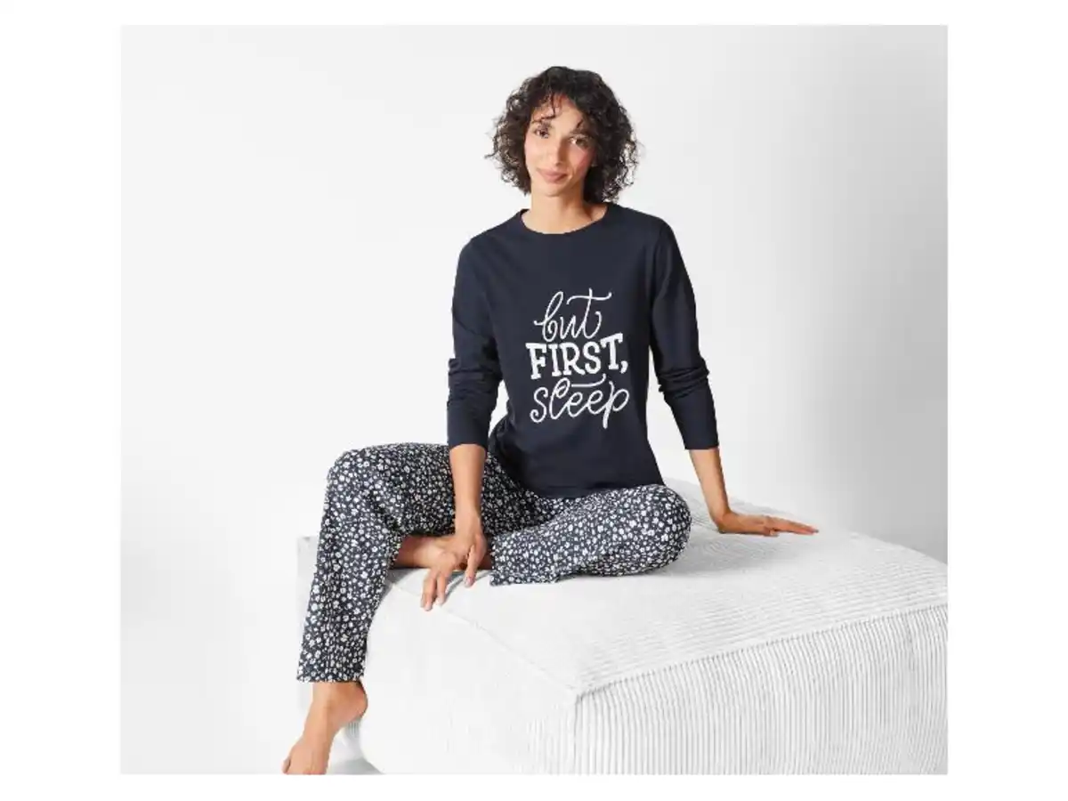 Bild 3 von esmara® Damen Pyjama, aus reiner Baumwolle