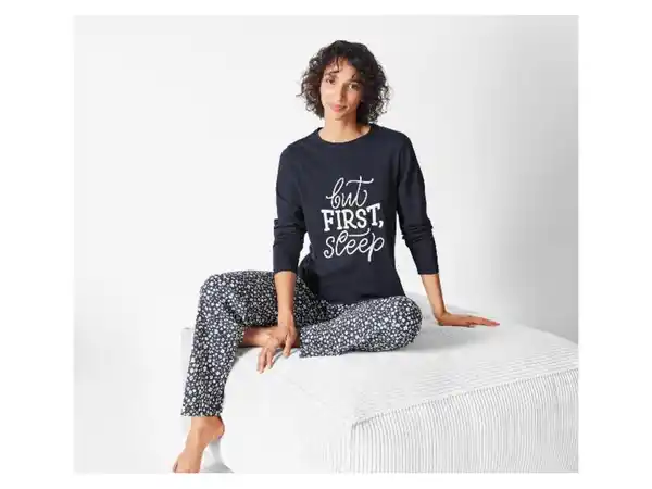 Bild 3 von esmara® Damen Pyjama, aus reiner Baumwolle