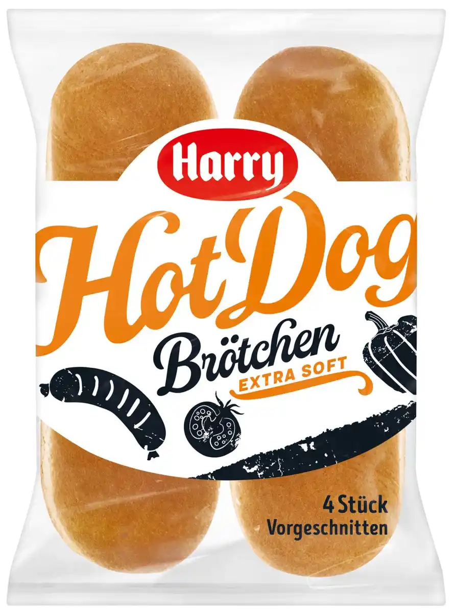 Bild 1 von HARRY Hot-Dog-Brötchen, 4 St. = 200-g-Packg.