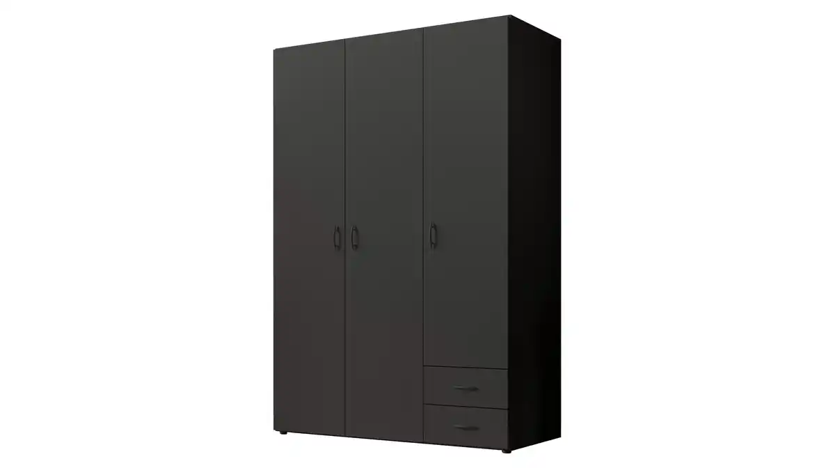 Bild 1 von Kleiderschrank graphit - 120 cm -  3-türig - BASE
