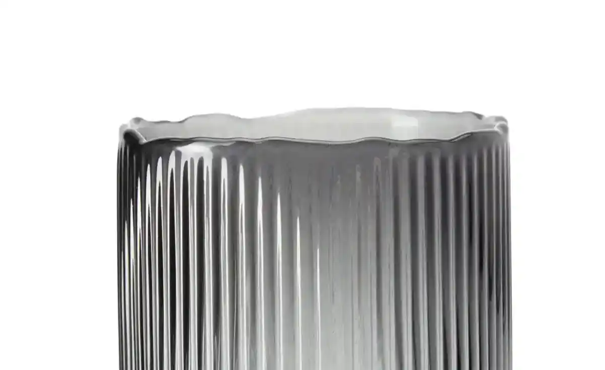 Bild 2 von HOME STORY Vase   ¦ grau ¦ Glas ¦ Maße (cm): H: 25  Ø: 12.0 Dekoration > Vasen - Möbel Kraft