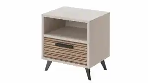 Nachttisch Eiche - beige - 50 x 55 cm - Nachtkommode - BRAVO