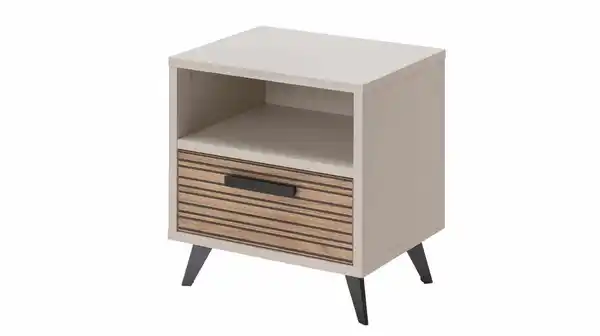 Bild 1 von Nachttisch Eiche - beige - 50 x 55 cm - Nachtkommode - BRAVO