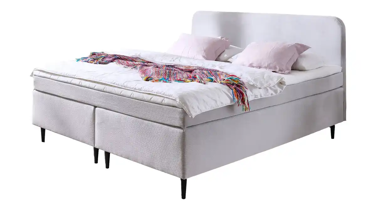 Bild 1 von Boxspringbett 180 x 200 cm grau Feincord - VILLACH