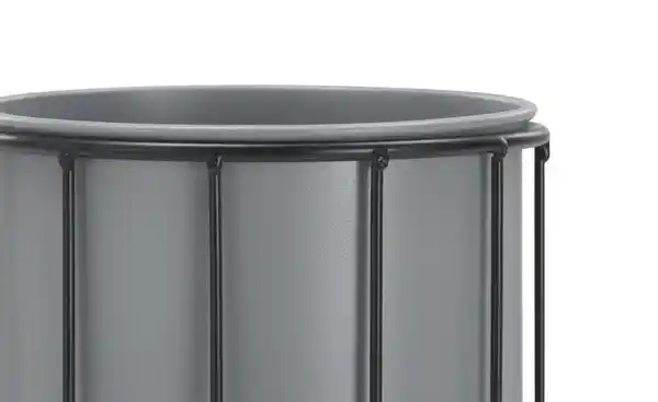 Bild 2 von HOME STORY Übertopf auf Metallgestell   ¦ grau ¦ Eisen ¦ Maße (cm): H: 46  Ø: 19.0 Dekoration > Dekoartikel - Möbel Kraft