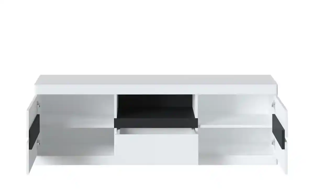 Bild 2 von Lowboard   ¦ weiß ¦ Maße (cm): B: 150 H: 50 T: 39.9 Kommoden & Sideboards > Lowboards - Möbel Kraft