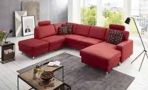 Kollektion Kraft Wohnlandschaft  Jana ¦ rot ¦ Maße (cm): B: 309 H: 85 T: 235.0 Polstermöbel > Sofas > Wohnlandschaften - Möbel Kraft