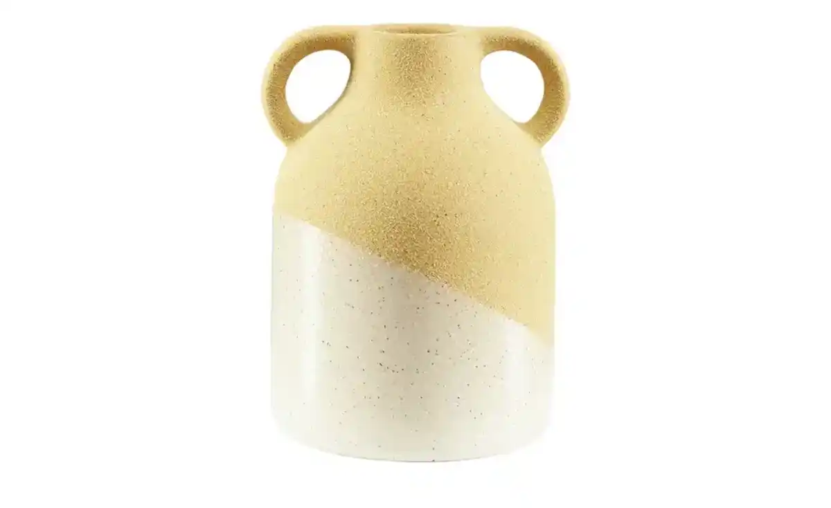 Bild 2 von HOME STORY Vase   ¦ gelb ¦ Steingut ¦ Maße (cm): H: 14,8  Ø: 11.9 Dekoration > Vasen - Möbel Kraft
