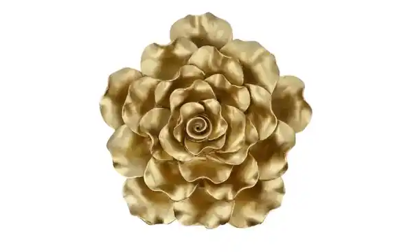 Bild 1 von Wanddekoration Blume    ¦ gold ¦ Polyresin (Kunstharz) ¦ Maße (cm): T: 8.0  Ø: 23.0 Dekoration > Dekoartikel - Möbel Kraft