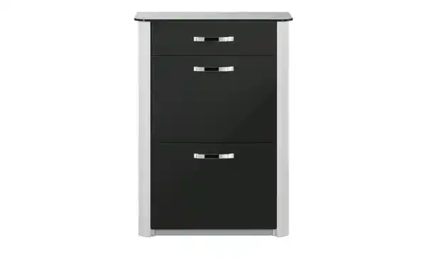 Bild 3 von Schuhschrank   ¦ schwarz ¦ Maße (cm): B: 71 H: 97 T: 35.0 Garderoben & Kleiderstangen > Schuhgarderoben & Schränke - Möbel Kraft