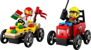 LEGO CITY »Pizzalieferwagen vs. Lösch- auto» Spielset 60458, 70-teilig