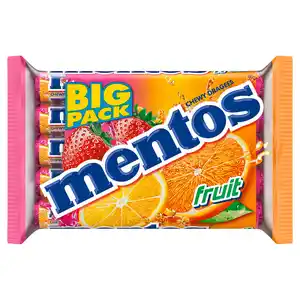 MENTOS Frucht 190 g, 5er-Packung