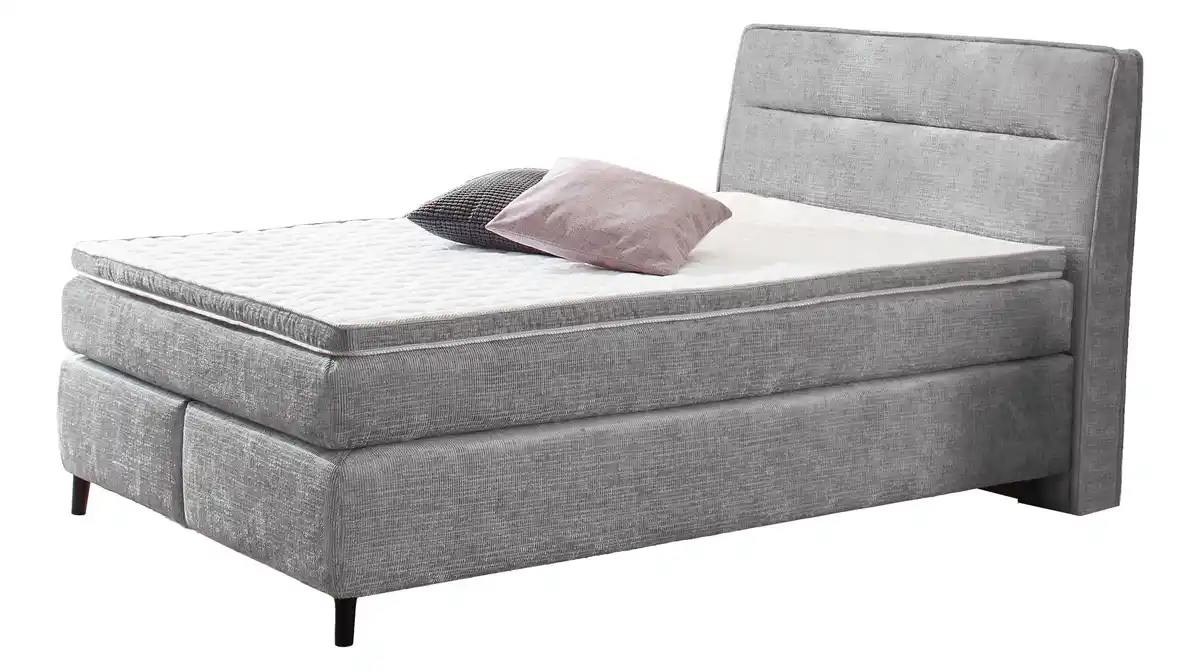 Bild 1 von Boxspringbett 140 x 200 cm hellgrau Chenille - BETTY