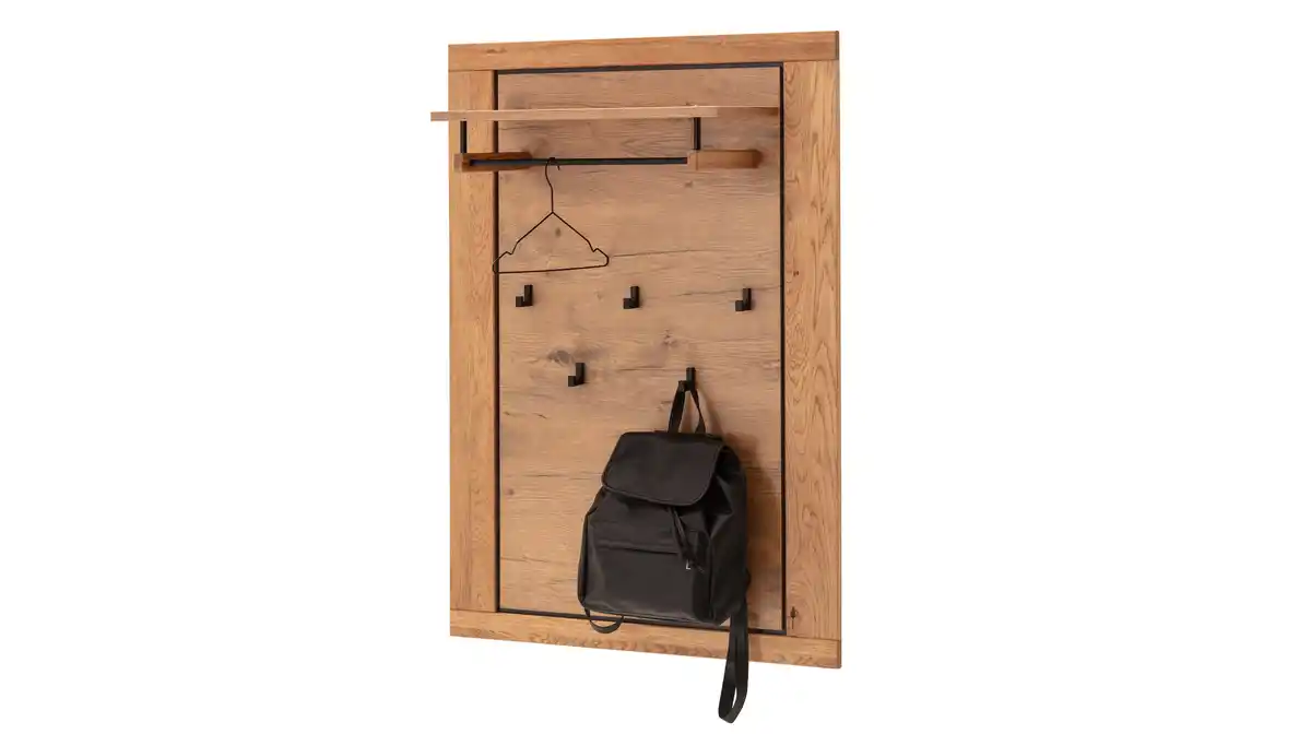 Bild 1 von Wandgarderobe Paneele Wildeiche teilmassiv geölt - 80 cm - GRENO