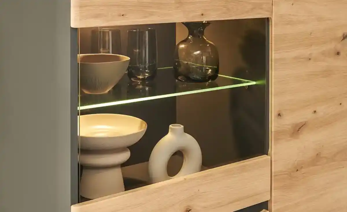 Bild 2 von LED-Glaskantenbeleuchtung 1er   ¦ grau Lampen & Leuchten > Möbelleuchten - Möbel Kraft