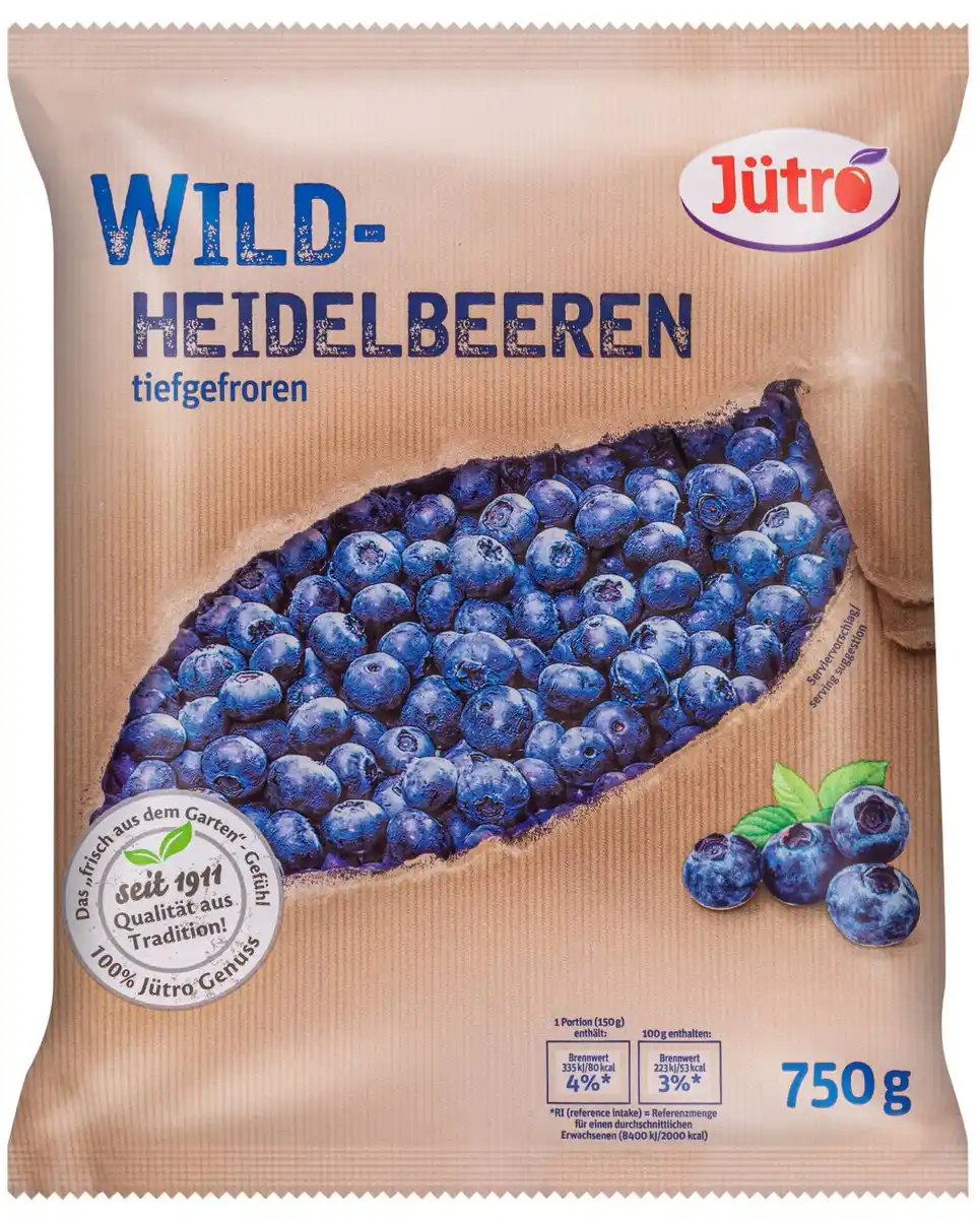 Bild 1 von JÜTRO Wild-Heidelbeeren, 750-g-Beutel