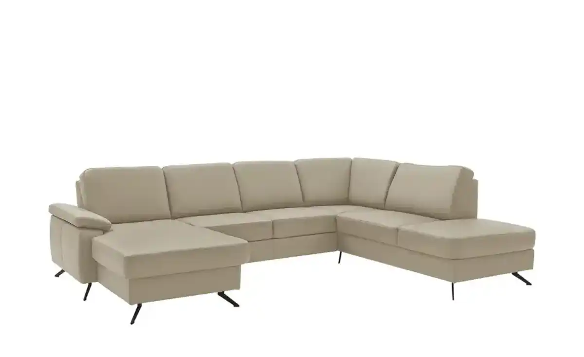 Bild 3 von Kollektion Kraft Wohnlandschaft mit Sitz- und Rückenbezug aus Leder Kathi ¦ beige Polstermöbel > Sofas > Ledersofas - Möbel Kraft