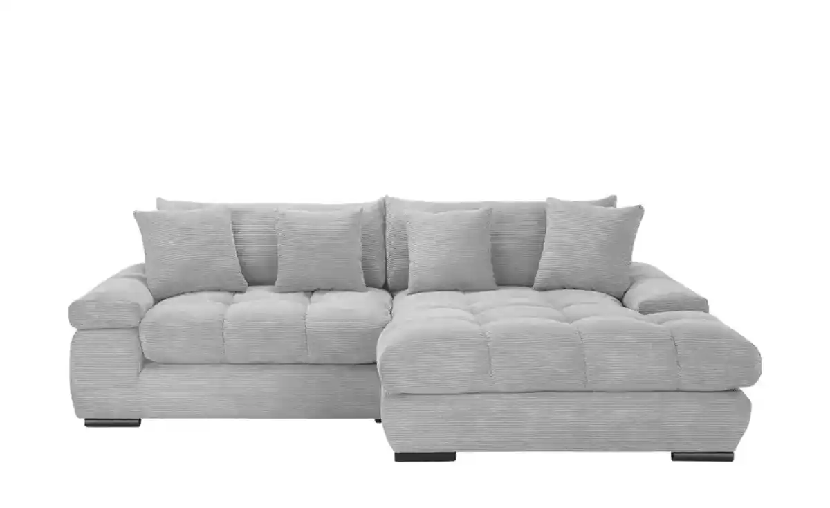 Bild 1 von bobb Ecksofa  mit trendigem Cordbezug Hella  ¦ grau ¦ Maße (cm): B: 303 H: 96 T: 203.0 Polstermöbel > Sofas > Ecksofas - Möbel Kraft
