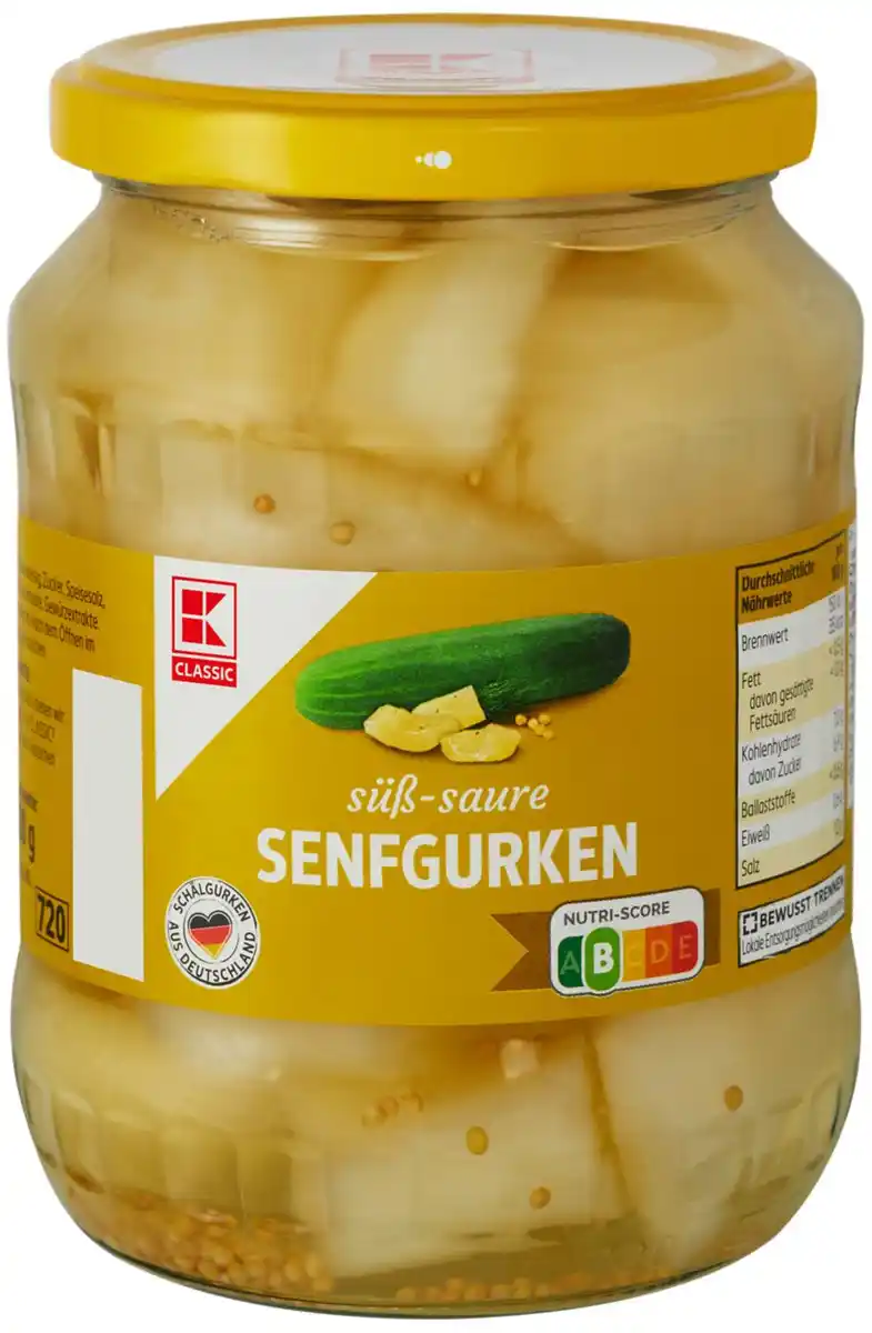Bild 1 von K-CLASSIC Senfgurken, 670-g-Glas