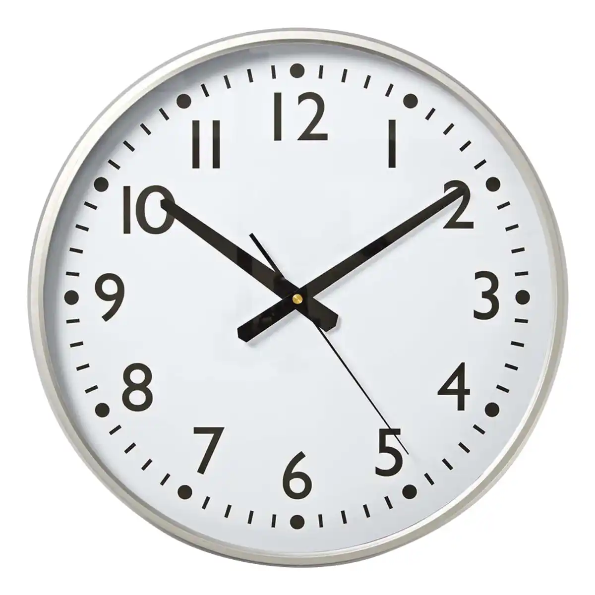 Bild 1 von Nedis Wanduhr Ø 38 cm Silber / Weiss