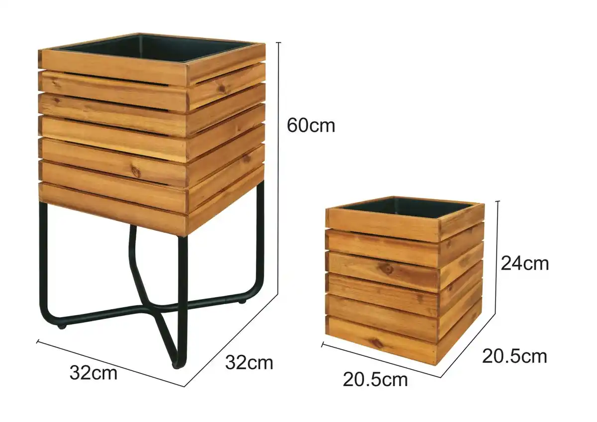 Bild 2 von Pflanzkasten,Pflanztopf, Blumentopf,Blumenkasten, Blumenkübel FSC braun 2er