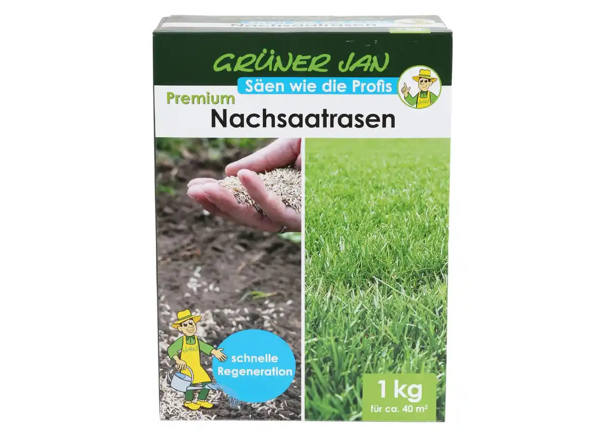 Bild 1 von Grüner Jan Rasensamen Rasennachsaat Premium 1kg