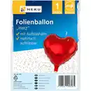 Bild 1 von Folienballon Herz mit Aufblashalm