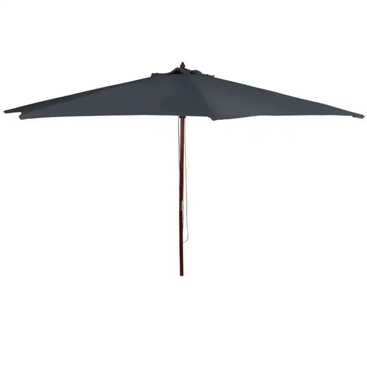Bild 1 von Holz-Sonnenschirm 3m Anthrazit, stabiler Holz-Stamm, Schirmbespannung aus 100% Polyester, Gewicht: ca. 6,5kg