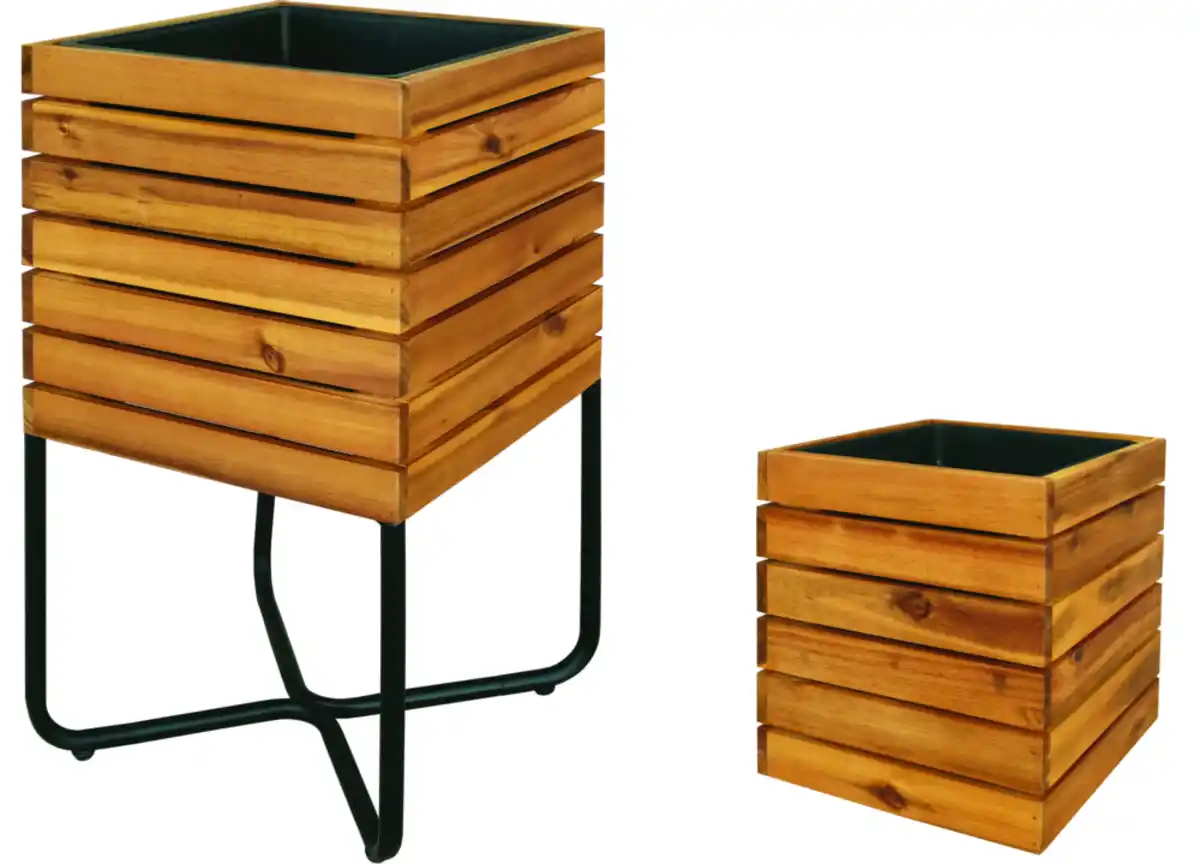 Bild 1 von Pflanzkasten,Pflanztopf, Blumentopf,Blumenkasten, Blumenkübel FSC braun 2er