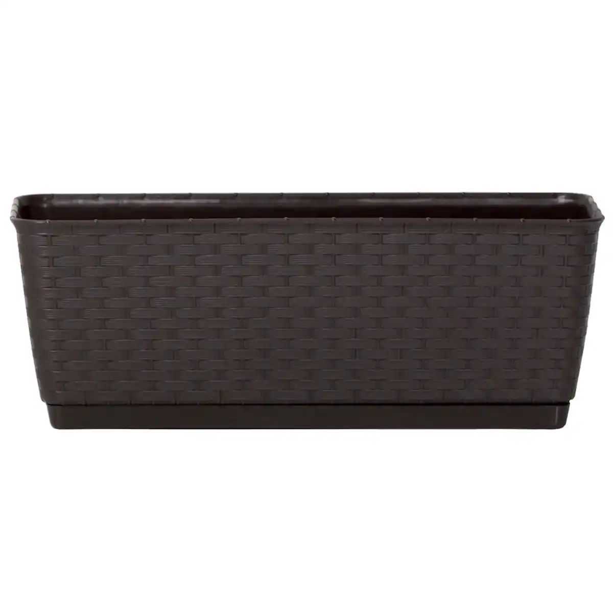 Bild 1 von Pflanzkasten Komplettset in Rattanoptik, Dunkelbraun
