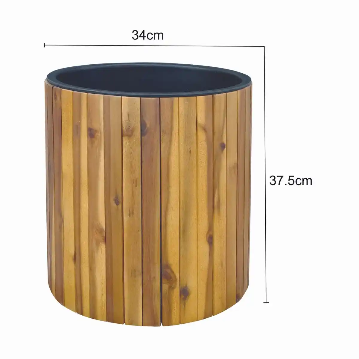 Bild 2 von Pflanzkasten,Pflanztopf, Blumentopf,Blumenkasten, Blumenkübel 34 x 37,5cm FSC braun