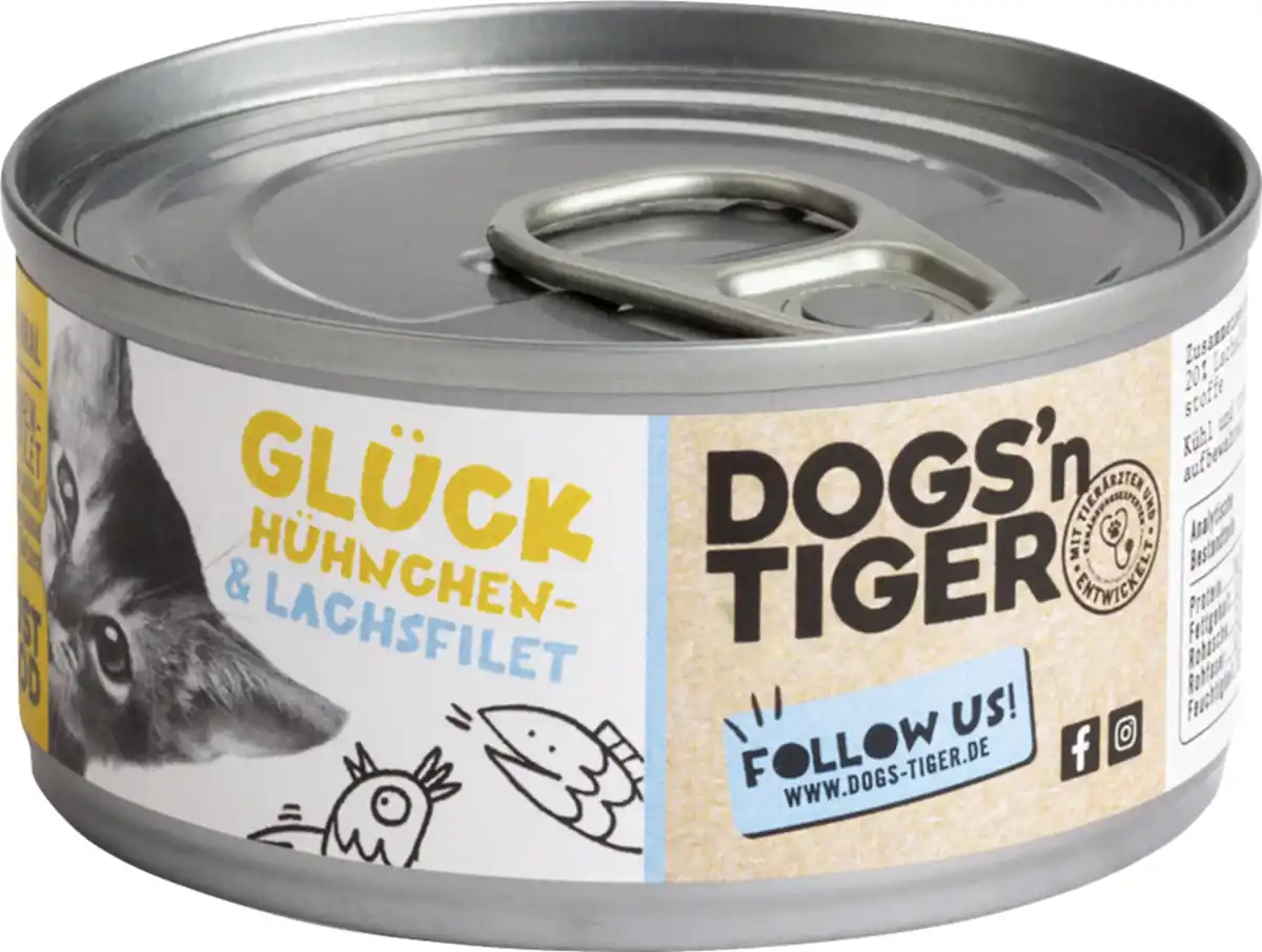 Bild 1 von Dogs'n Tiger Glück Hühnchen- und Lachsfilet, 70 g