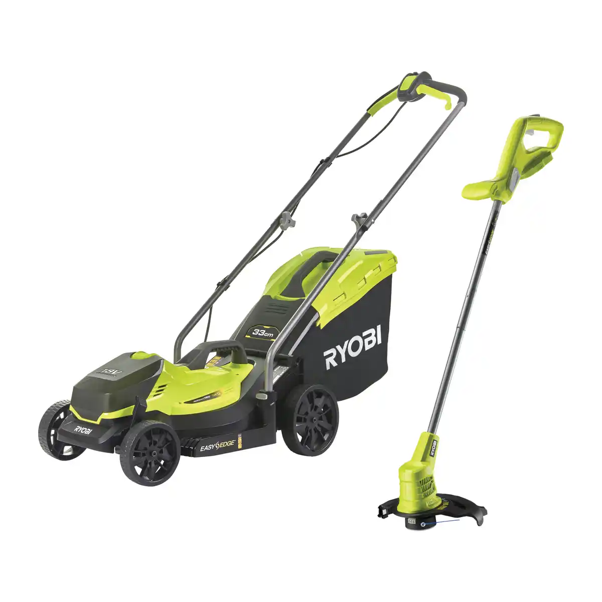 Bild 1 von Ryobi Akku-Rasenmäher und -trimmer 'RLM1833BLT1825M' 18 V mit Akku, bis 250 m²