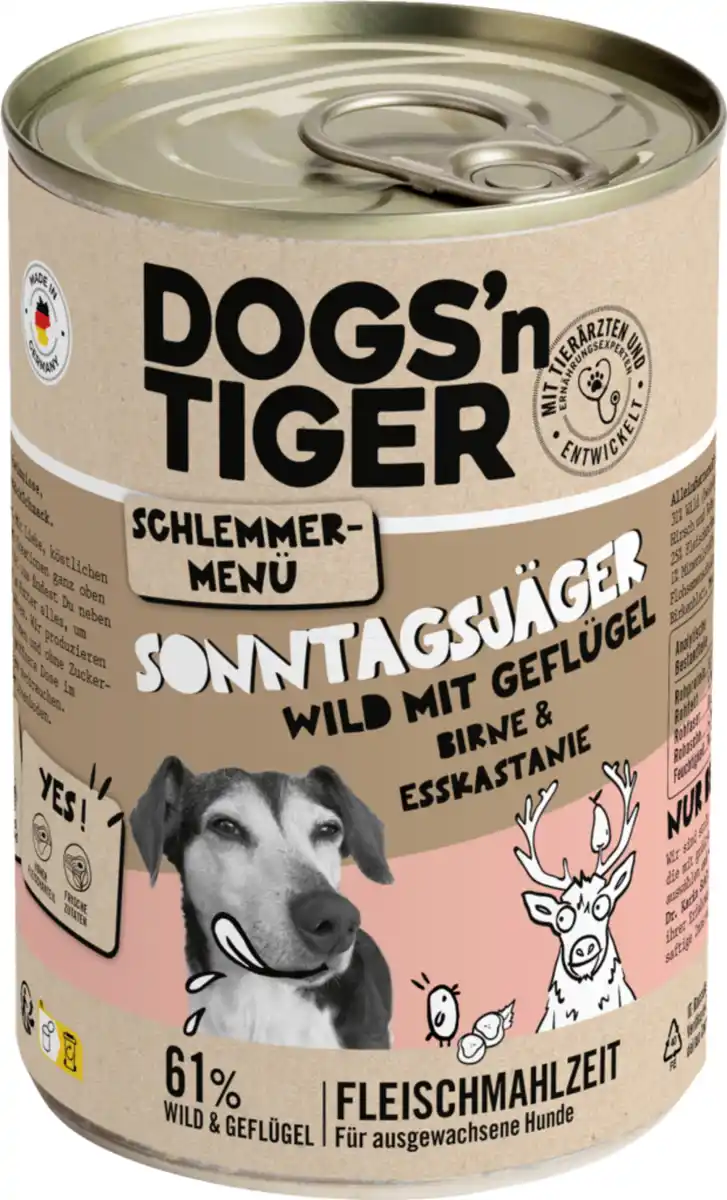Bild 1 von Dogs'n Tiger Sonntagsjäger Wild mit Geflügel, 400 g