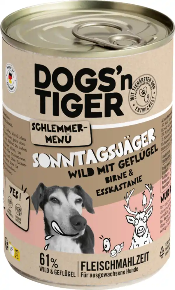 Bild 1 von Dogs'n Tiger Sonntagsjäger Wild mit Geflügel, 400 g