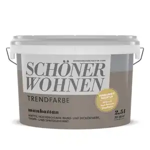 Schöner Wohnen Farbe Trendfarbe 'Manhattan' braun matt 2,5 l