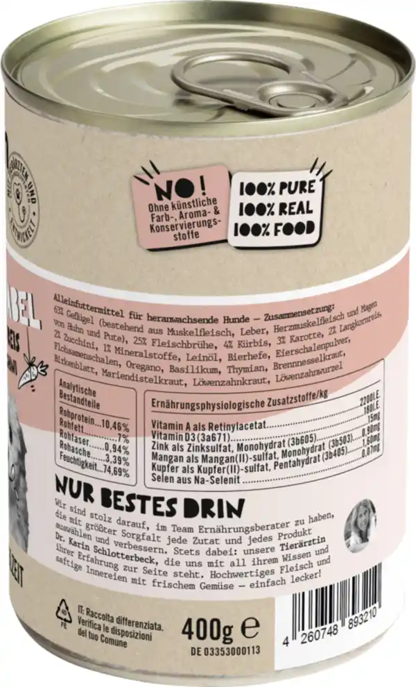 Bild 2 von Dogs'n Tiger Grünschnabel Geflügel mit Reis, 400 g