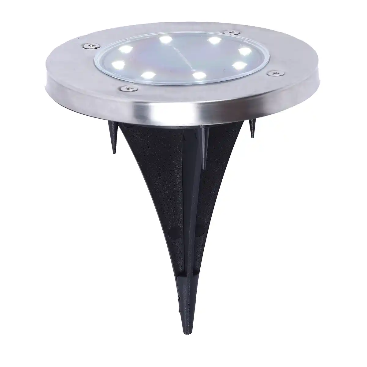 Bild 1 von toom Solar-Bodenleuchten silbern Ø 11,8 x 13 cm 4 Stück