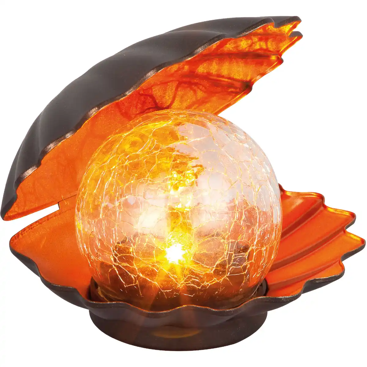 Bild 1 von toom Solar-Dekolicht 'Muschel' schwarz/kupferfarben 15 x 16 cm